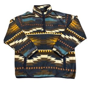 Cinch Polar Fleece Snap Up Aztec Print Size Large